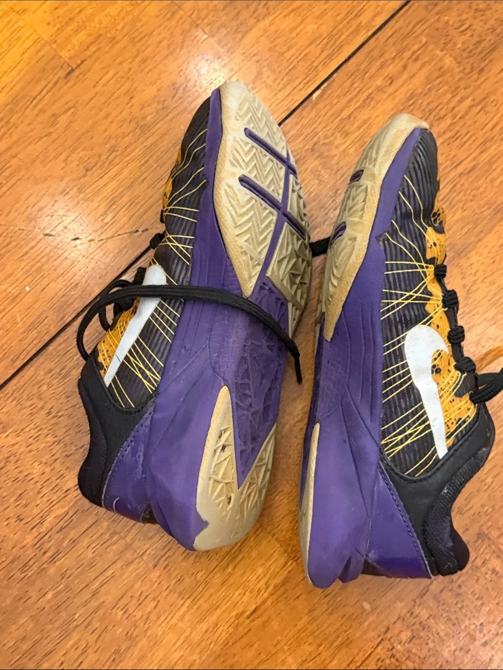 Nike Kids Black, Purple and Yellow Athletic Sneakers size 11C